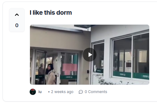 Forum post containing an uploaded video